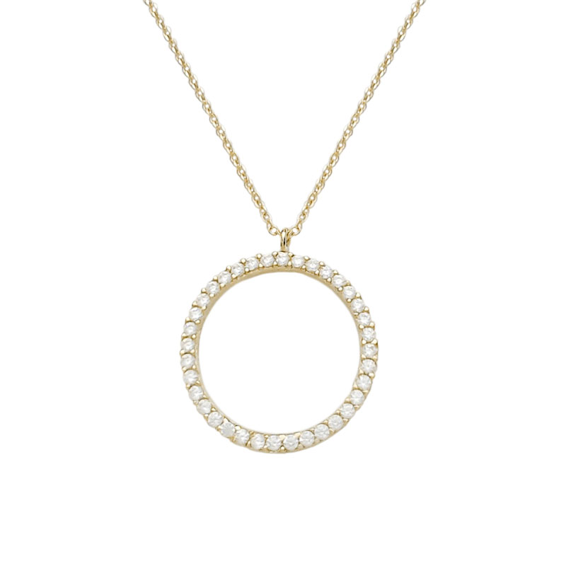 Χρυσό κολιέ Κ9 με ζιργκόν